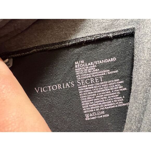 Victorias Secret Black With Grey Band Bootcut Leggings Woman’s Size Medium-Disco - Picture 8 of 14